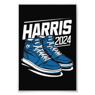 Harris 24 大統領に投票 カマラ 選挙 スニーカー フォトプリント           