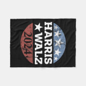 Harris & Tim Walz For President 2024 Campaign フリースブランケット (正面(横))