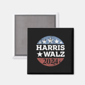 Harris &amp; Tim Walz For President 2024 Campaign マグネット (正面/裏面)