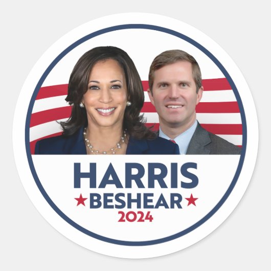 HARRIS BESHEAR 2024 ラウンドシール (正面)