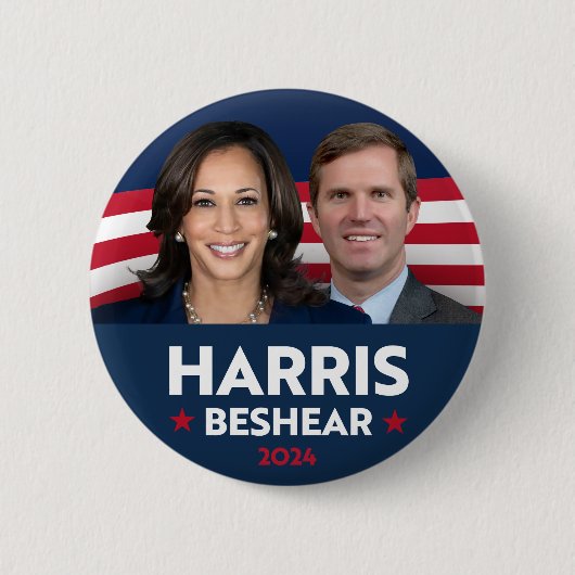 HARRIS BESHEAR 2024 缶バッジ (正面)