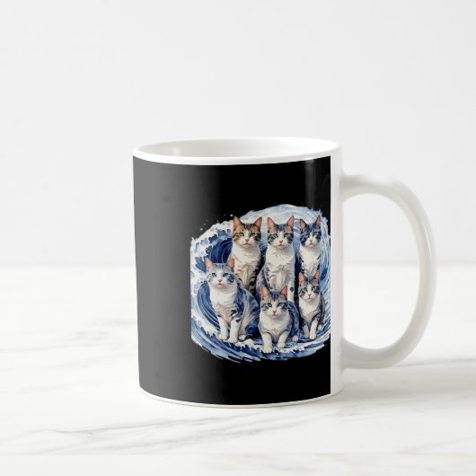 Harris Blue Cats Wave おもしろい - For Cat Owners コーヒーマグカップ (右)