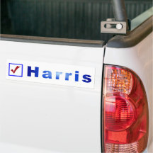 Harris bperステッカーの赤いチェックインブルーボックス