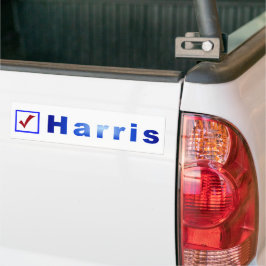 Harris bperステッカーの赤いチェックインブルーボックス バンパーステッカー