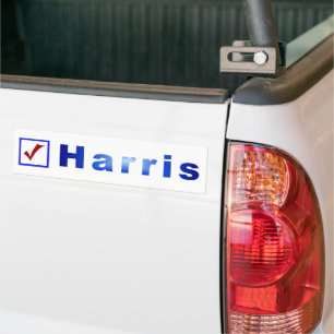 Harris bperステッカーの赤いチェックインブルーボックス バンパーステッカー
