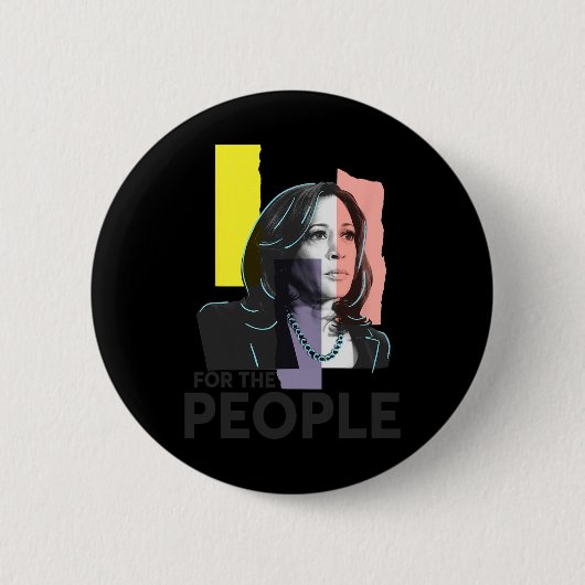 Harris For People 2024大統領選挙 缶バッジ (正面)