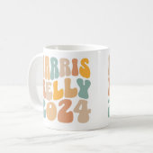 Harris Kelly 2024 トレンディーな波状ボホー コーヒーマグカップ (正面左)