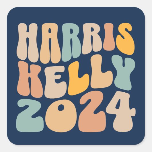 Harris Kelly 2024 トレンディーな波状ボホー スクエアシール (正面)