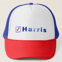 Harris Redチェックインブルーボックスハットに投票