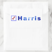 Harris Red Check In Blue Boxスタンプの投票 長方形シール (バッグ)
