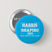 Harris Shapiro 2024 アメリカを再び優しい国に 缶バッジ (正面&裏面)
