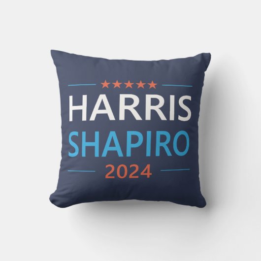 Harris Shapiro 2024 カマラ・ハリス 民主党 クッション (正面)