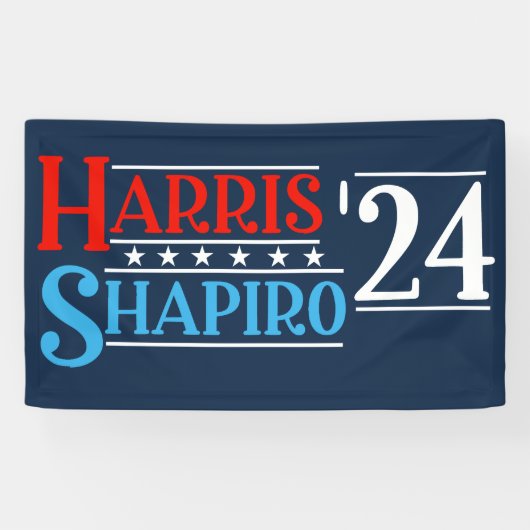 Harris Shapiro 2024 レトロキャンペーン 横断幕 (横)
