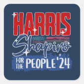 Harris Shapiro 2024 For the People US Flag スクエアシール (正面)