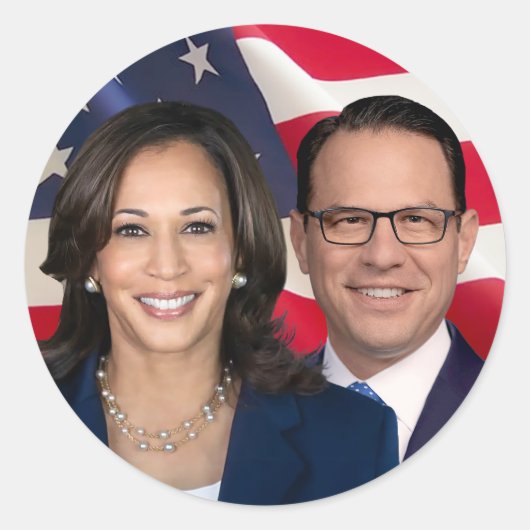 Harris Shapiro for America 2024 ラウンドシール (正面)