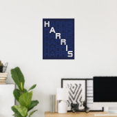HARRIS text stacks ポスター (ホームオフィス)