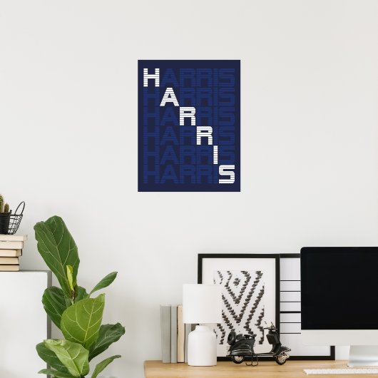 HARRIS text stacks ポスター (ホームオフィス)