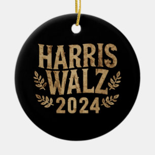 Harris Tim Walz クレスト ヴィンテージ Harris Waltz 2024 セラミックオーナメント