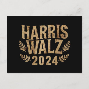 Harris Tim Walz クレスト ヴィンテージ Harris Waltz 2024 ポストカード