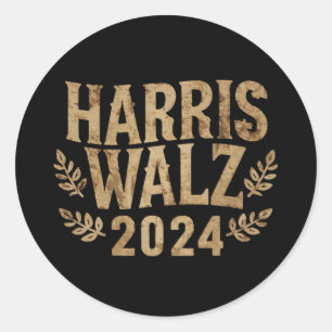 Harris Tim Walz クレスト ヴィンテージ Harris Waltz 2024  ラウンドシール
