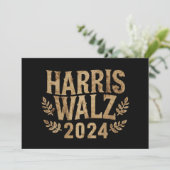 Harris Tim Walz クレスト ヴィンテージ Harris Waltz 2024  招待状 (スタンド正面)