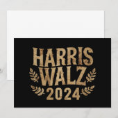 Harris Tim Walz クレスト ヴィンテージ Harris Waltz 2024  招待状 (正面/裏面)
