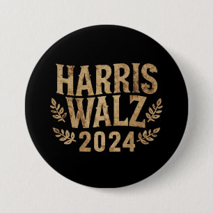 Harris Tim Walz クレスト ヴィンテージ Harris Waltz 2024  缶バッジ