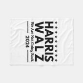 Harris Tim Walz 2024我々は戻らない フリースブランケット (正面(横))