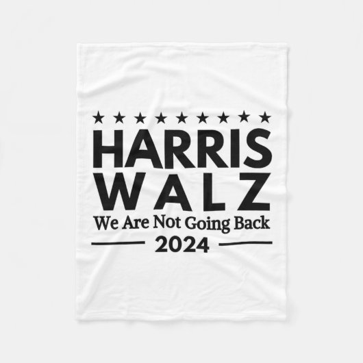 Harris Tim Walz 2024我々は戻らない フリースブランケット (正面)