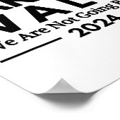 Harris Tim Walz 2024我々は戻らない ポスター (角)