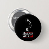 Harris Tim Walz Waltz 2024 Vp おもしろい Cat Harris Wal 缶バッジ (正面&裏面)