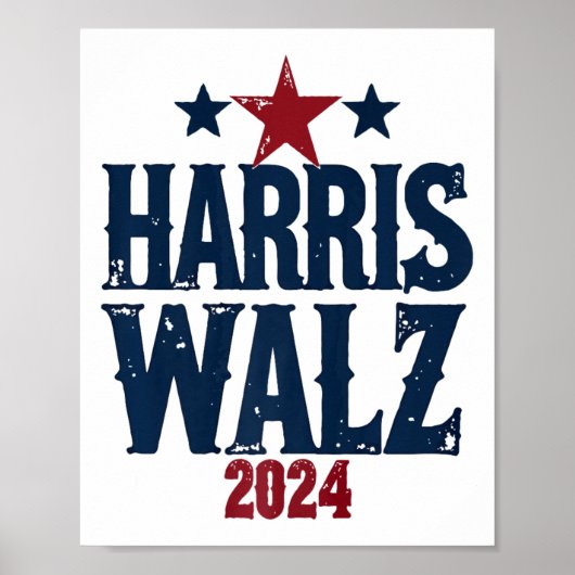 Harris W 2024選挙Kamala Harris Tim Waltz 202 ポスター (正面)