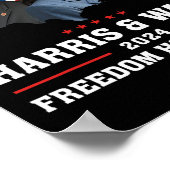 Harris W 2024 Freedom Hope Unity Political Kamala ポスター (角)