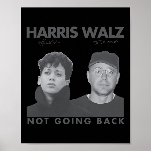 Harris W Not Going Back 80s写真レトロ2024投票 ポスター (正面)