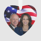 Harris Waltz写真2024 - Kamala Harris Tim Waltz オーナメント (正面)