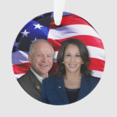 Harris Waltz写真2024 - Kamala Harris Tim Waltz オーナメント (正面)