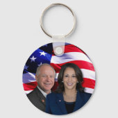 Harris Waltz写真2024 - Kamala Harris Tim Waltz キーホルダー (正面)
