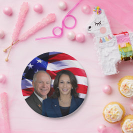 Harris Waltz写真2024 - Kamala Harris Tim Waltz ペーパープレート