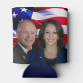Harris Waltz写真2024 - Kamala Harris Tim Waltz 缶クーラー (裏面)