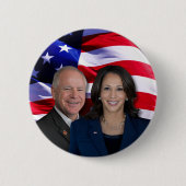 Harris Waltz写真2024 - Kamala Harris Tim Waltz 缶バッジ (正面)