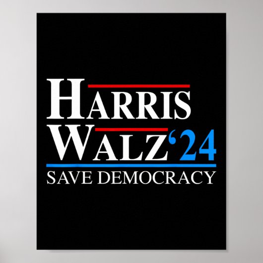 Harris Waltz 2024副社長Kamala Harris Tim ポスター (正面)