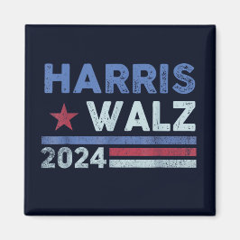 Harris Waltz 2024年選挙カマラハリスネイビーブルー マグネット