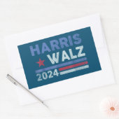 Harris Waltz 2024年選挙カマラハリスネイビーブルー 長方形シール (封筒)