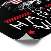 Harris Waltz 2024米国旗の猫パパ ポスター (角)