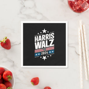 Harris Waltz 2024 カマラ・ハリス ティム・ウォルツ 2024 スタンダードカクテルナプキン