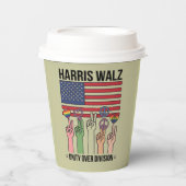 Harris Waltz 2024 分裂より統一 紙コップ (正面)