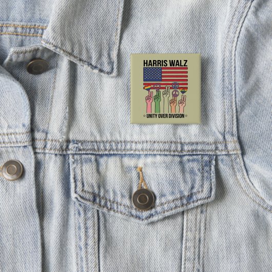 Harris Waltz 2024 分裂より統一 缶バッジ (インサイチュ)