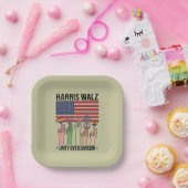 Harris Waltz 2024 団結する時代 ペーパープレート (パーティー)