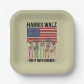 Harris Waltz 2024 団結する時代 ペーパープレート (正面)