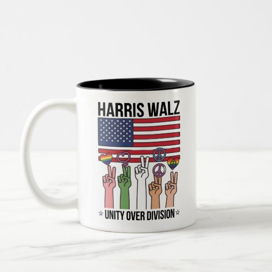 Harris Waltz 2024 対立を超えた統一 ツートーンマグカップ (左)